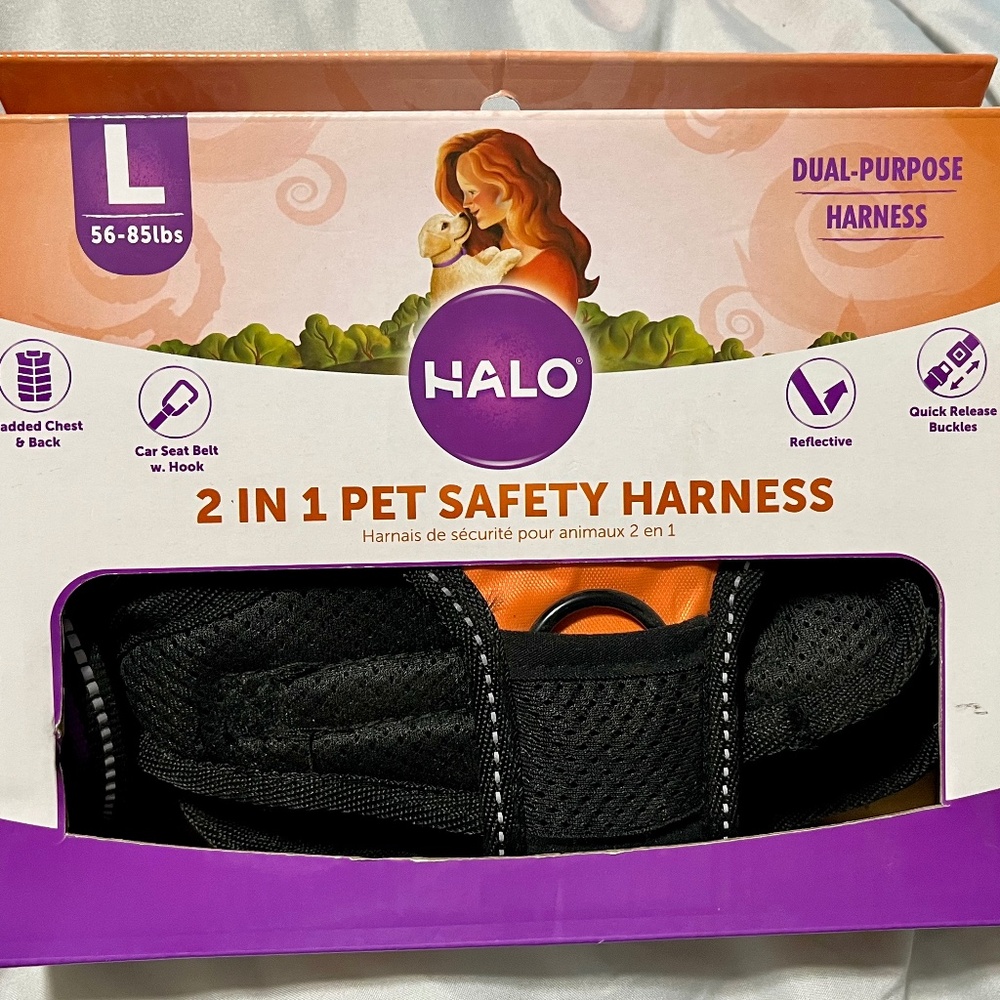 Halo 2-in-1 Pet Safety Harness size Large‎